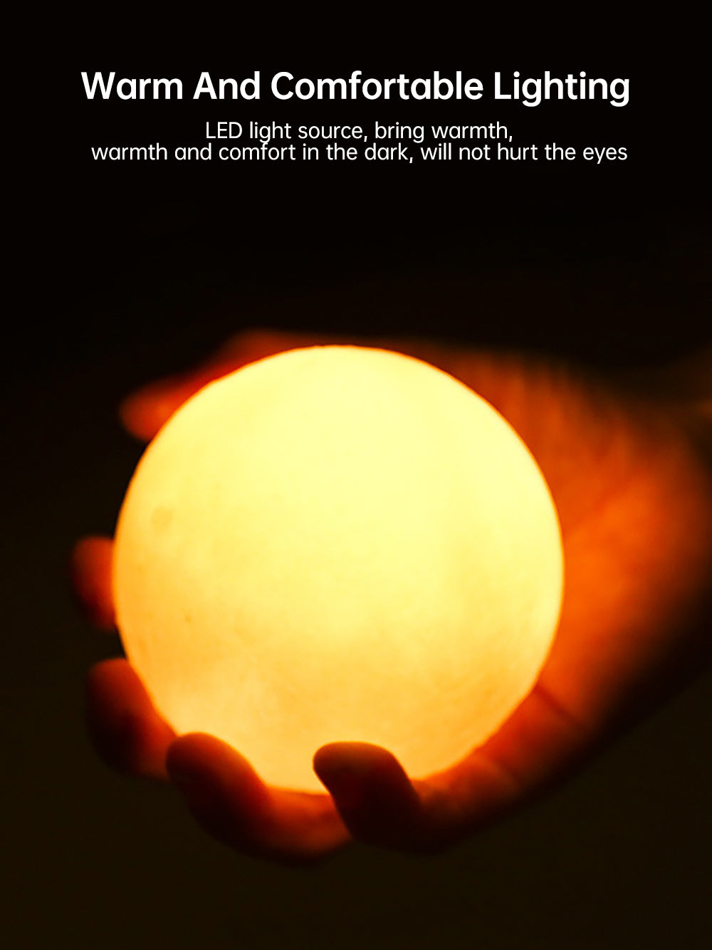 Sikunuo | 3D Light Touch Switch Rechargeable Moon Night Lamp
