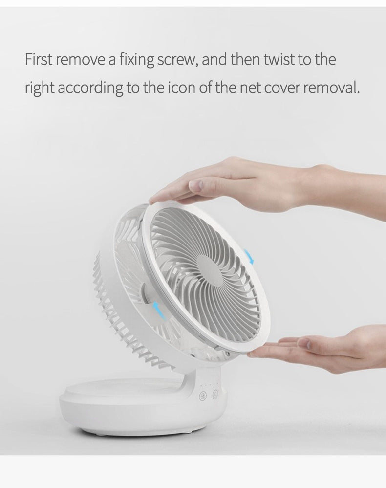 Sikunuo | Portable Wireless Foldable Fan Night Lamp