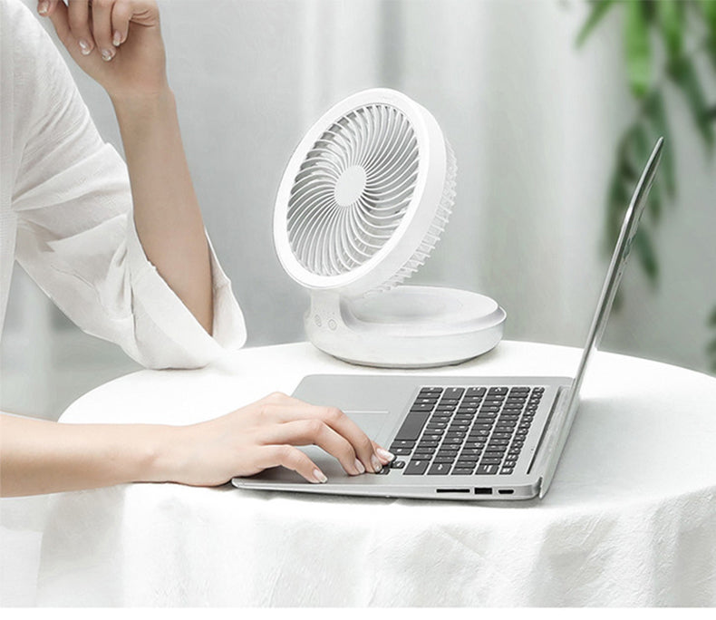 Sikunuo | Portable Wireless Foldable Fan Night Lamp