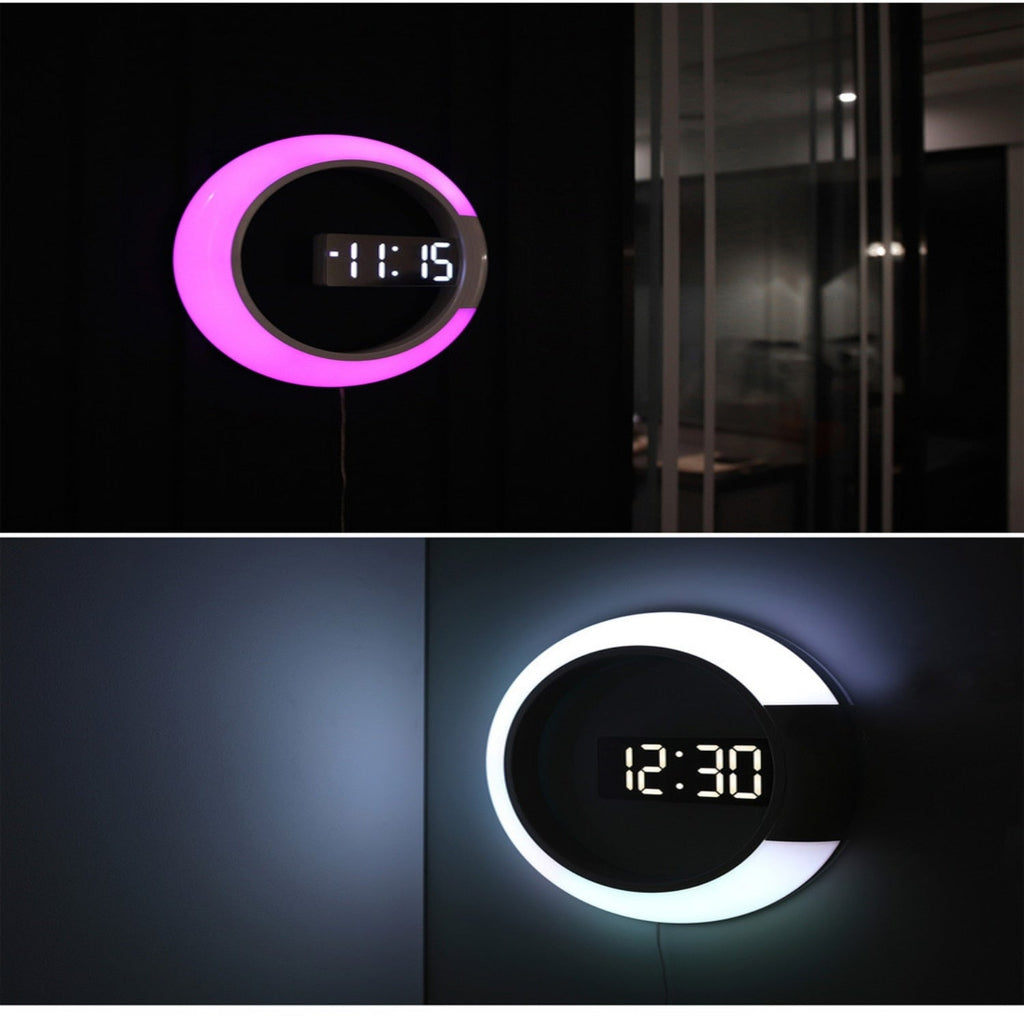 Sikunuo | LED Ring Lamp Wall Clock