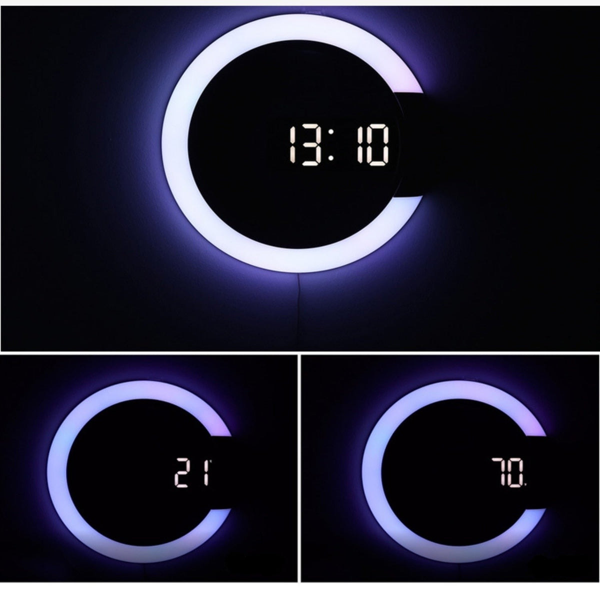 Sikunuo | LED Ring Lamp Wall Clock