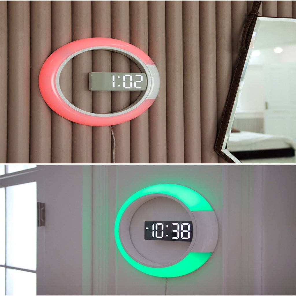 Sikunuo | LED Ring Lamp Wall Clock