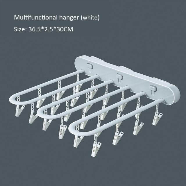 Sikunuo | Wall-Mounted Folding Easy Drying Sock Hanger Rack