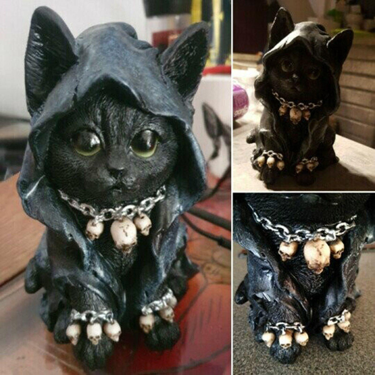 Sikunuo | Resin Black Cat Statue Decor