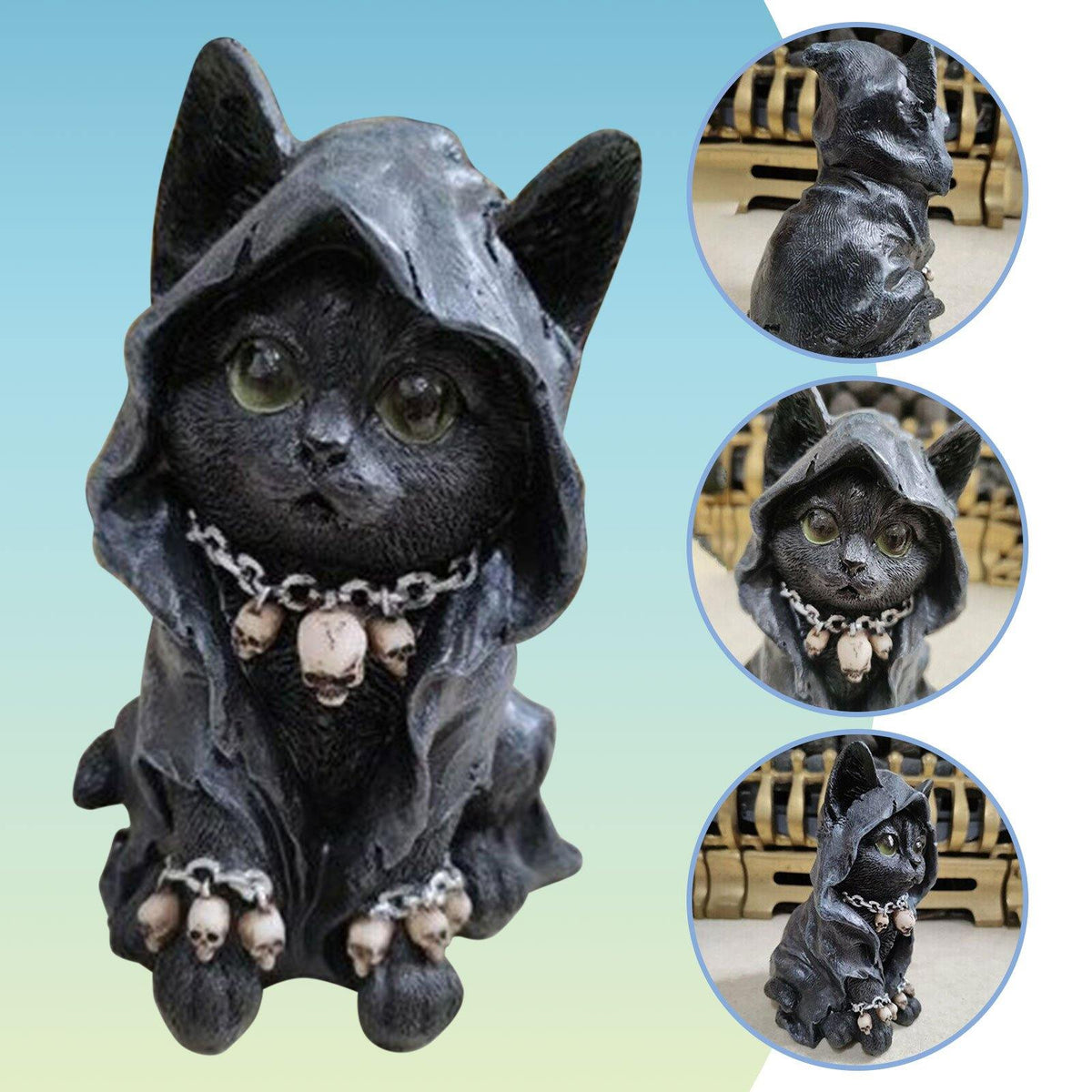 Sikunuo | Resin Black Cat Statue Decor