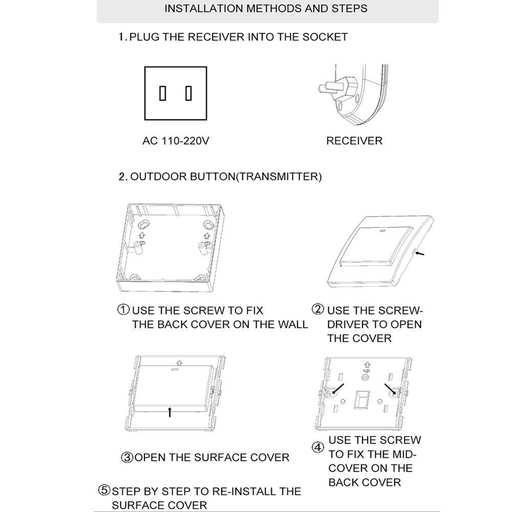 Sikunuo | Waterproof Cordless Wireless Doorbell