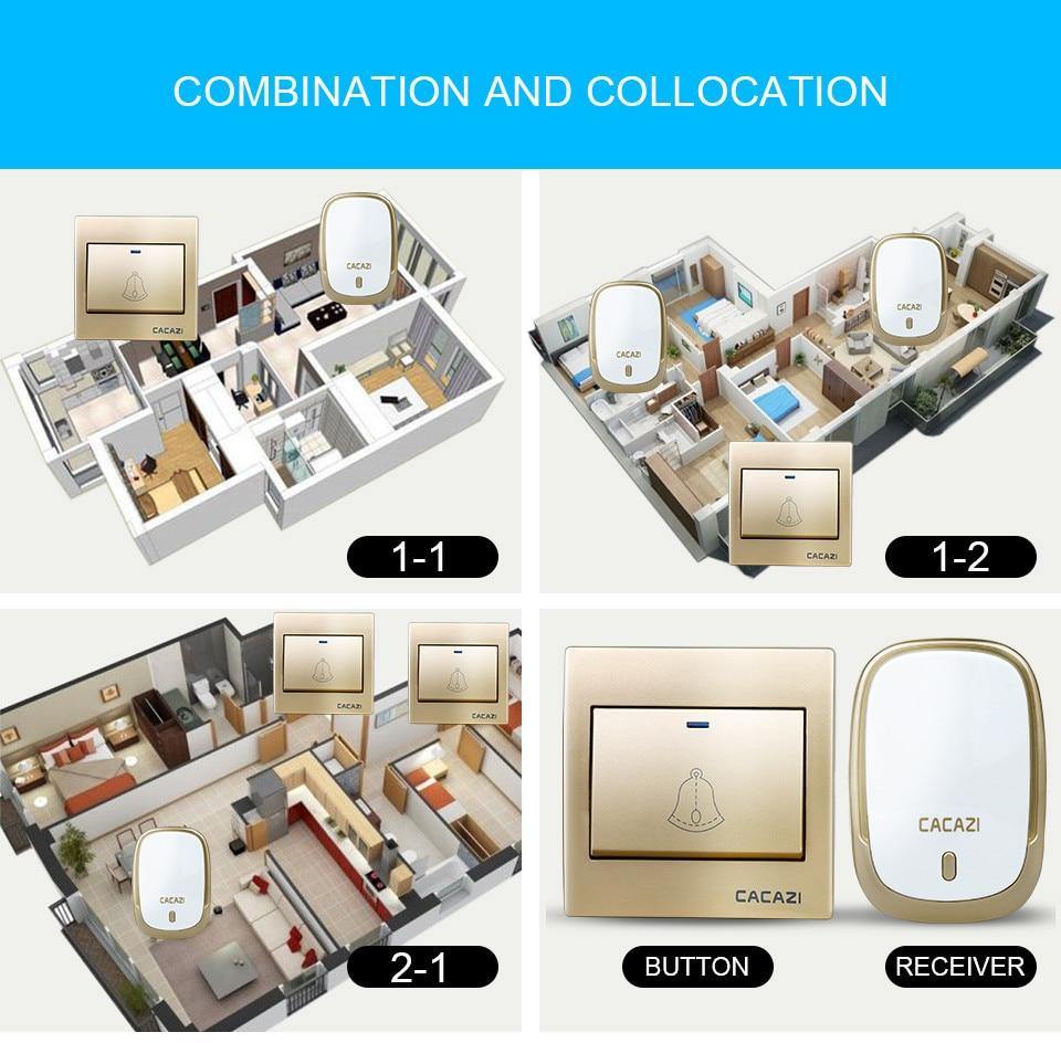 Sikunuo | Waterproof Cordless Wireless Doorbell