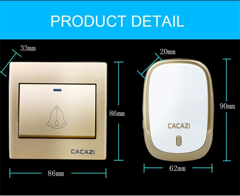 Sikunuo | Waterproof Cordless Wireless Doorbell