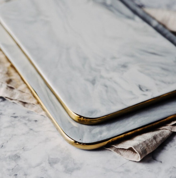 Sikunuo | Elegant White Marble Ceramic Cutting Board