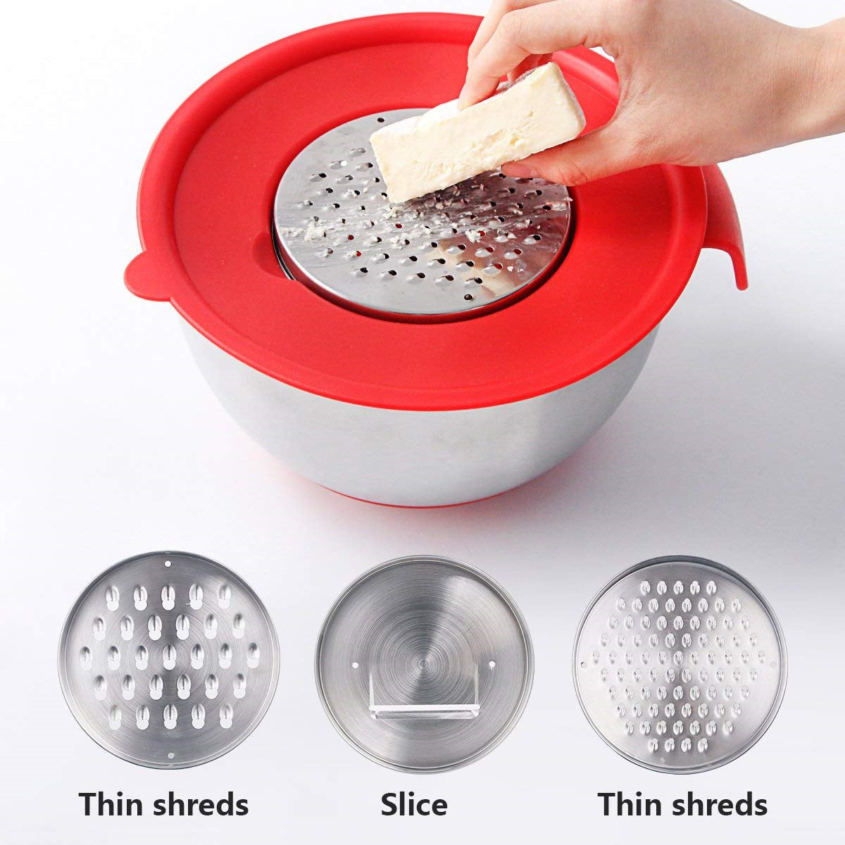 Sikunuo | Non-Slip Multifunctional Grater Mixing Bowls