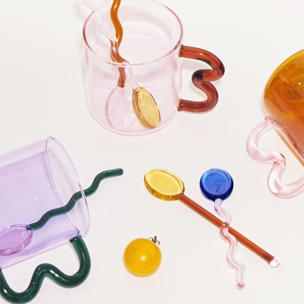 Sikunuo | Fun Wavy Glass Dessert Spoons