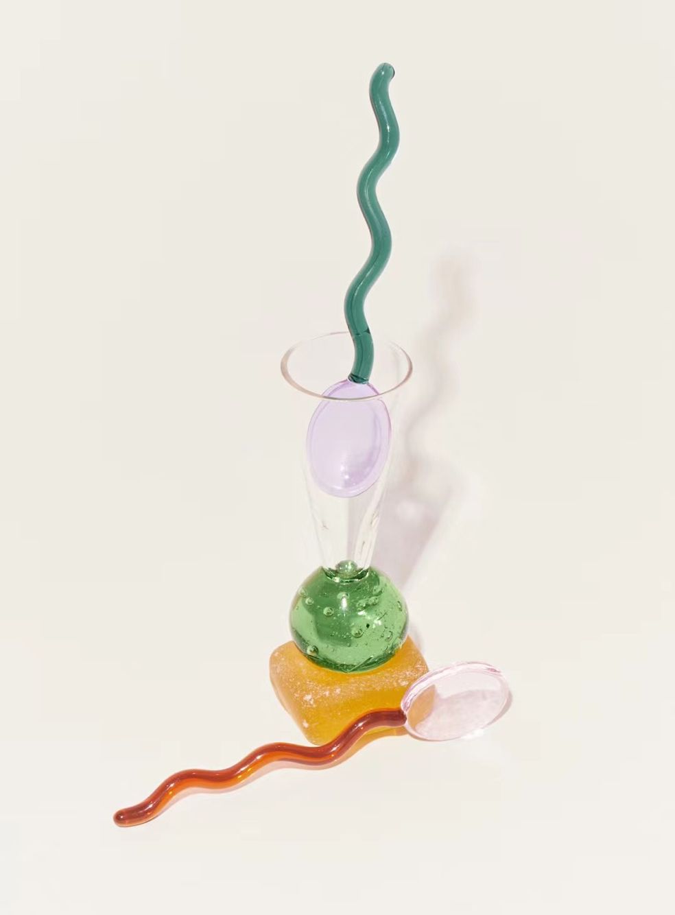 Sikunuo | Fun Wavy Glass Dessert Spoons