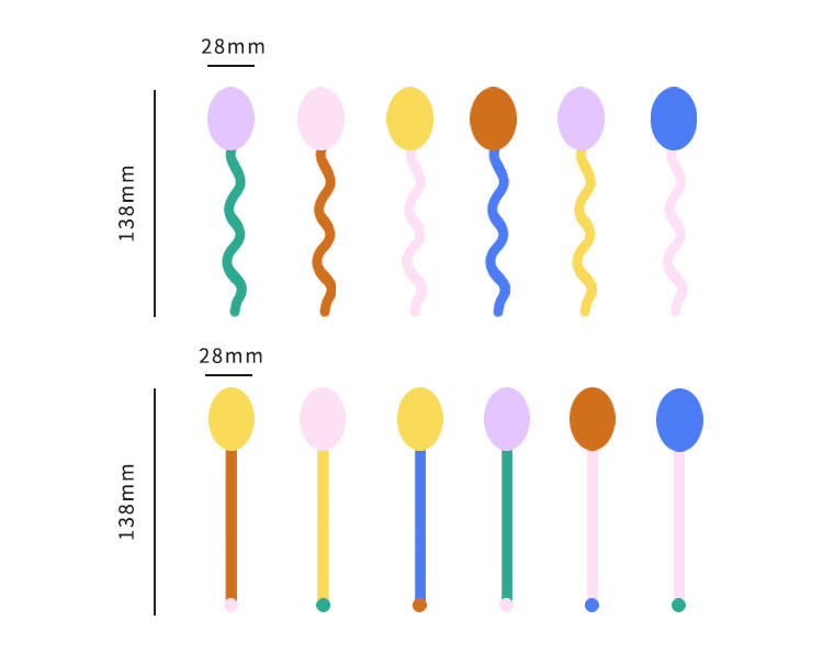 Sikunuo | Fun Wavy Glass Dessert Spoons