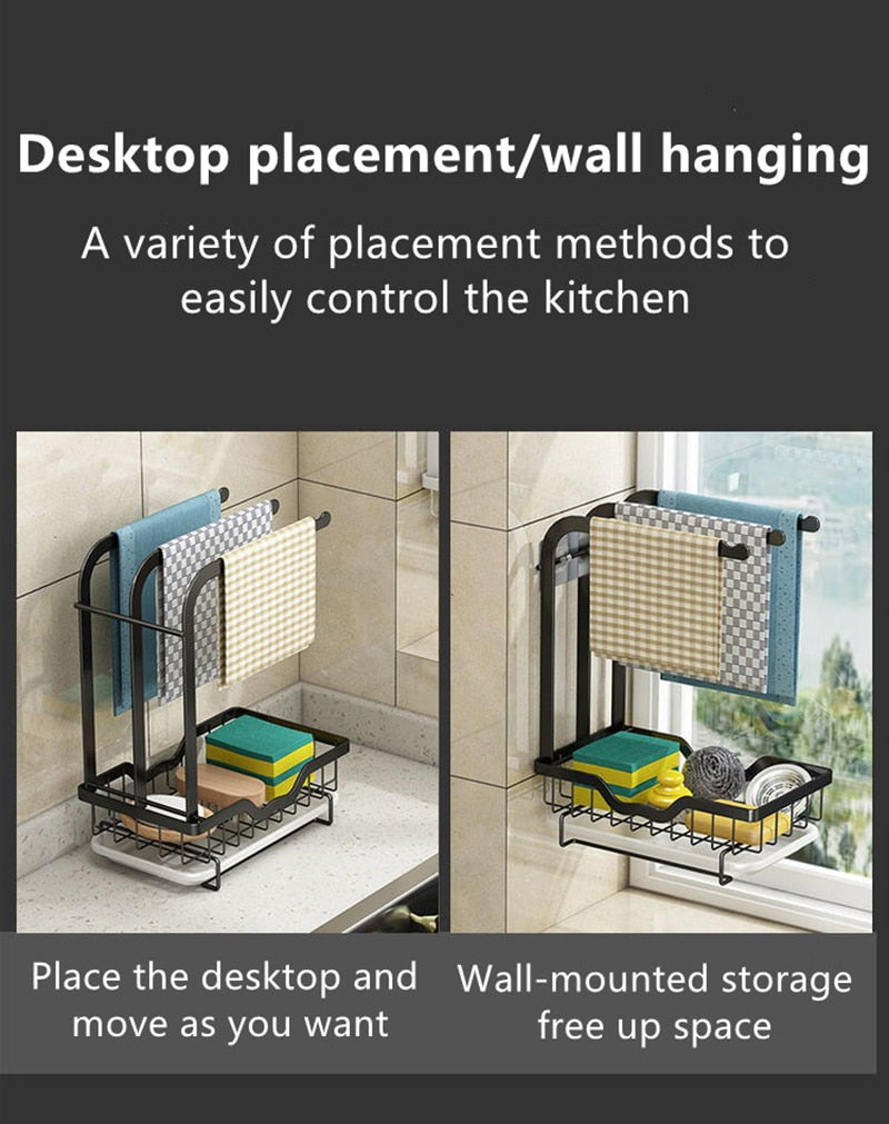 Sikunuo | Countertop Dish Drying Rack with Drainer