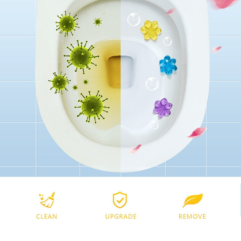 Sikunuo | Aromatic Air Freshener Flower Gel Toilet Cleaner