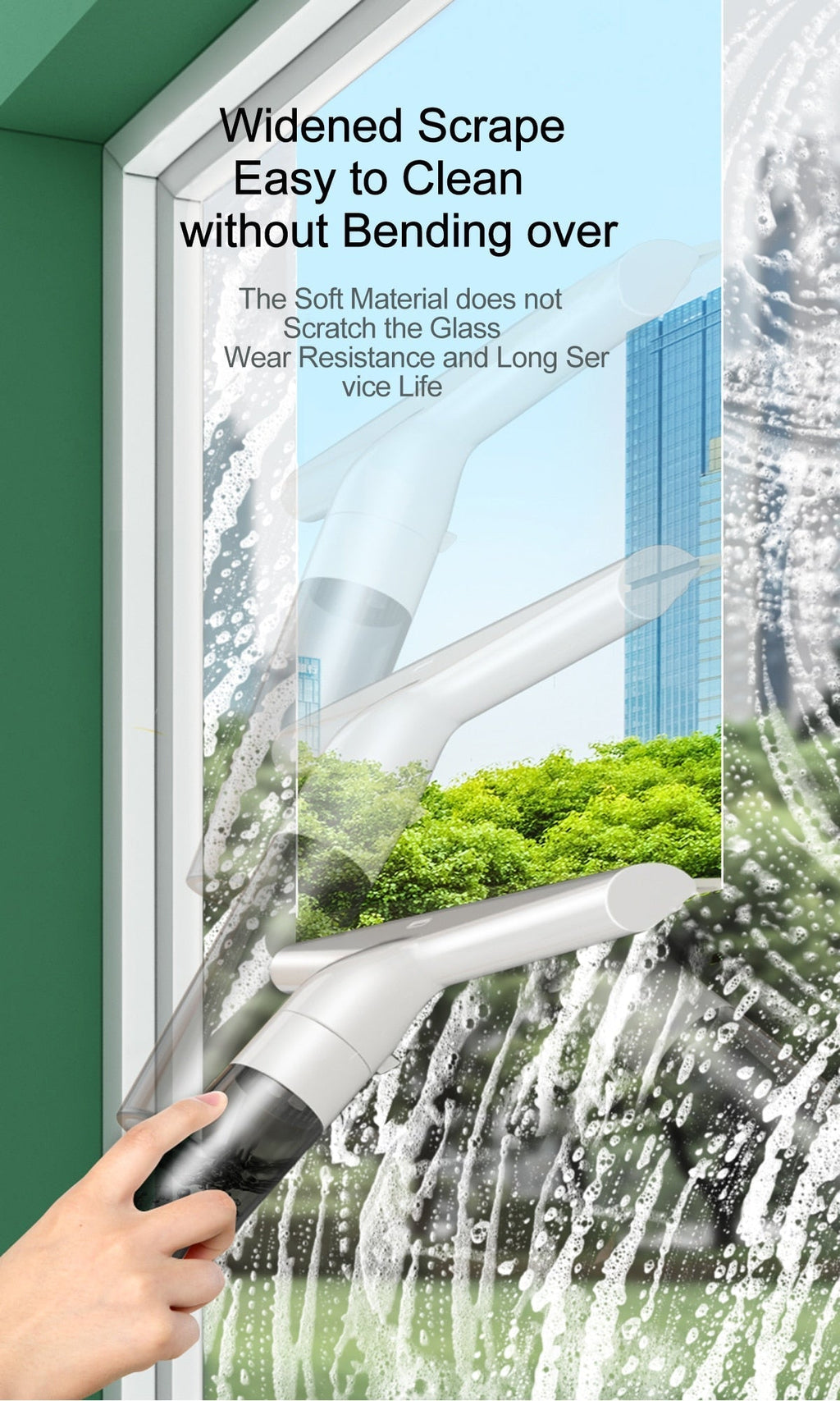 Sikunuo | Multifunctional Adjustable Window Cleaning Wiper Brush