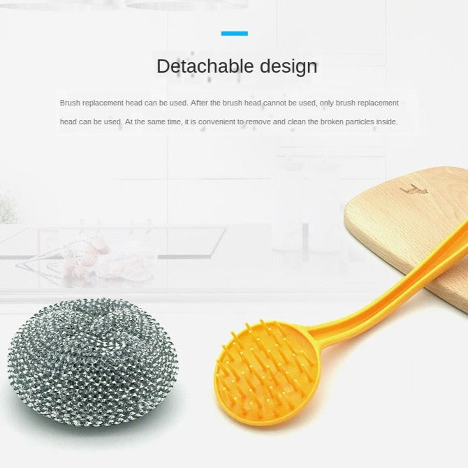 Sikunuo | Heavy Duty Wire Ball Kitchen Cleaning Brush