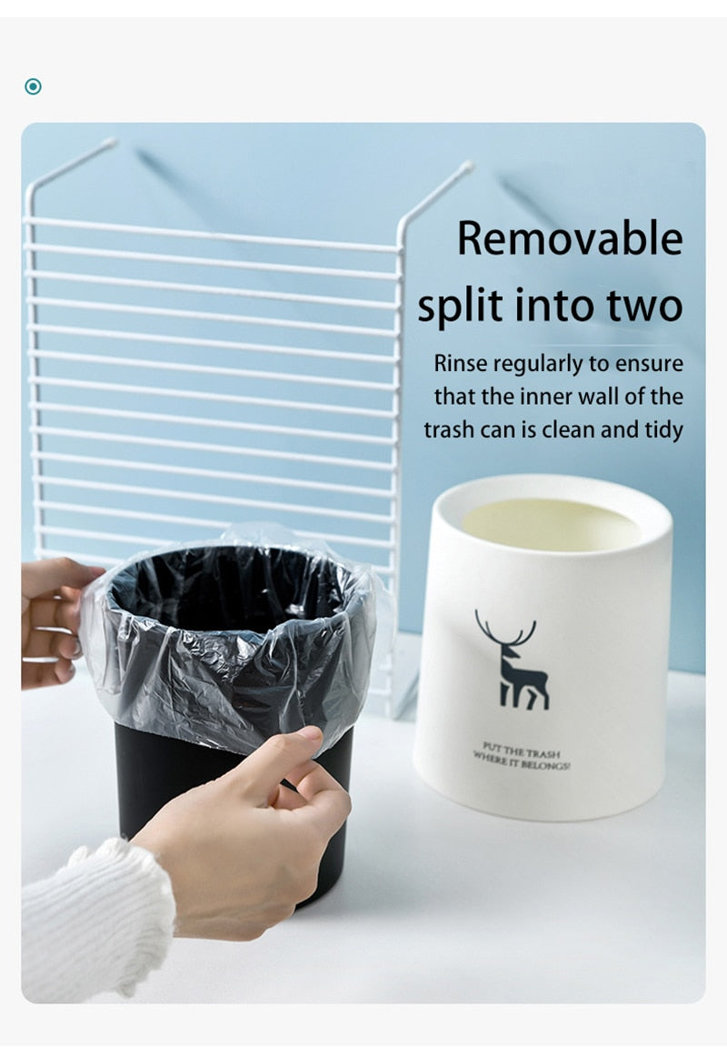 Sikunuo | Nordic Desktop Double-Layer Mini Trash Can