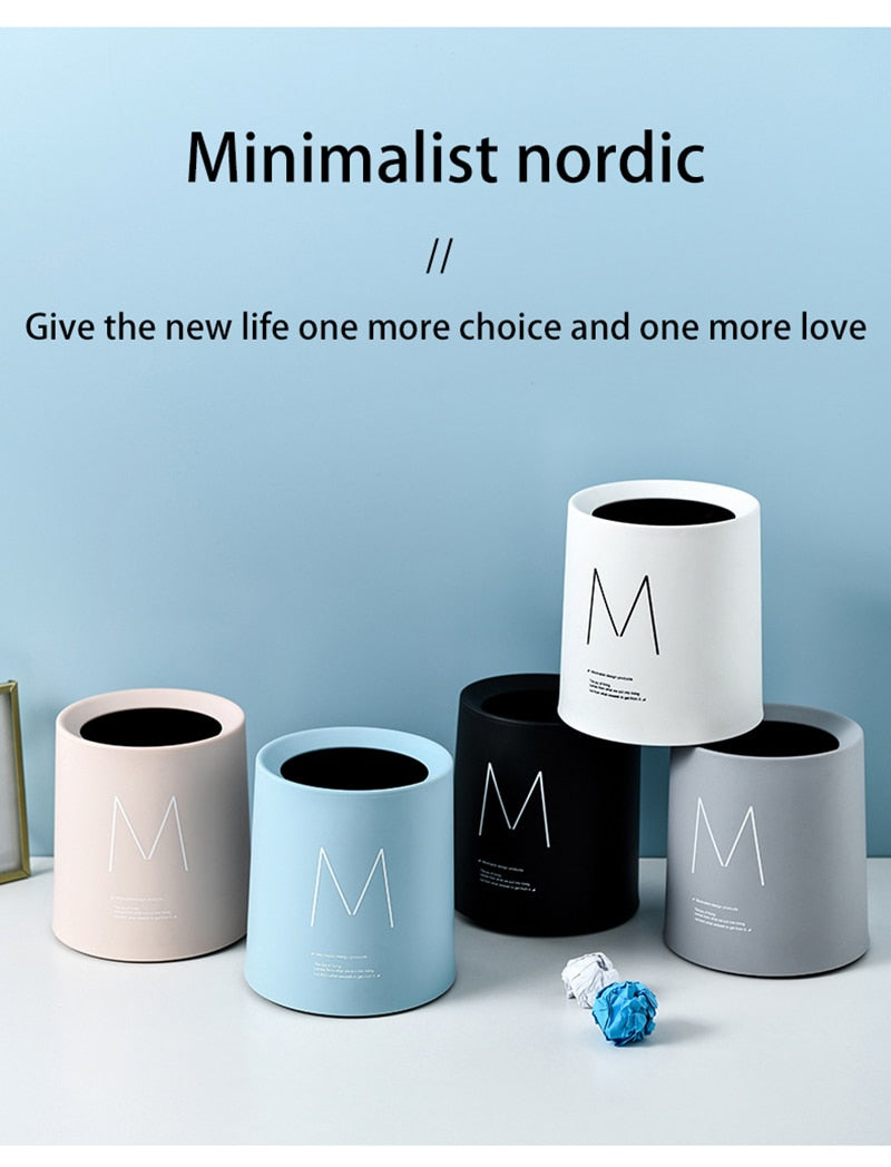 Sikunuo | Nordic Desktop Double-Layer Mini Trash Can