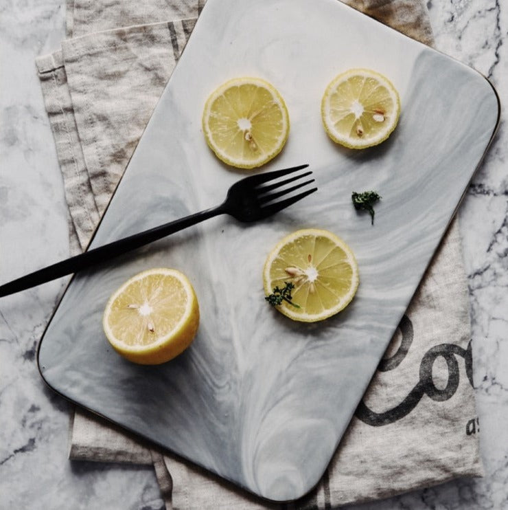 Sikunuo | Elegant White Marble Ceramic Cutting Board