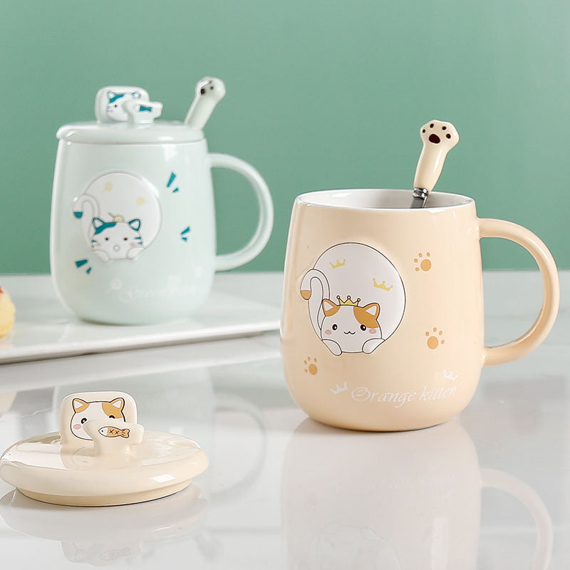 Sikunuo | Cute Cartoon Kitty Mug Set