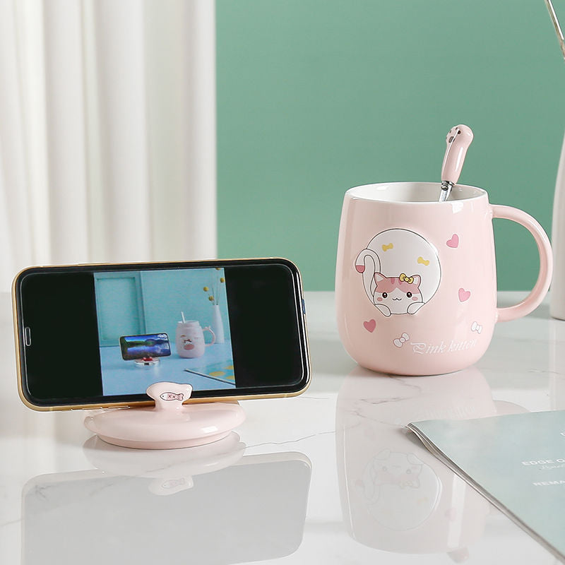 Sikunuo | Cute Cartoon Kitty Mug Set