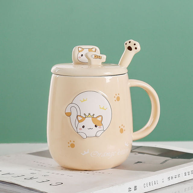 Sikunuo | Cute Cartoon Kitty Mug Set