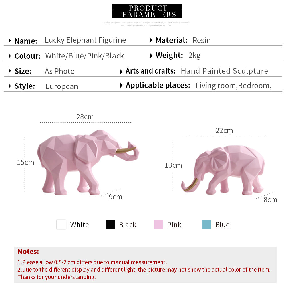 Sikunuo | Elegant Resin Modern Elephant Statue