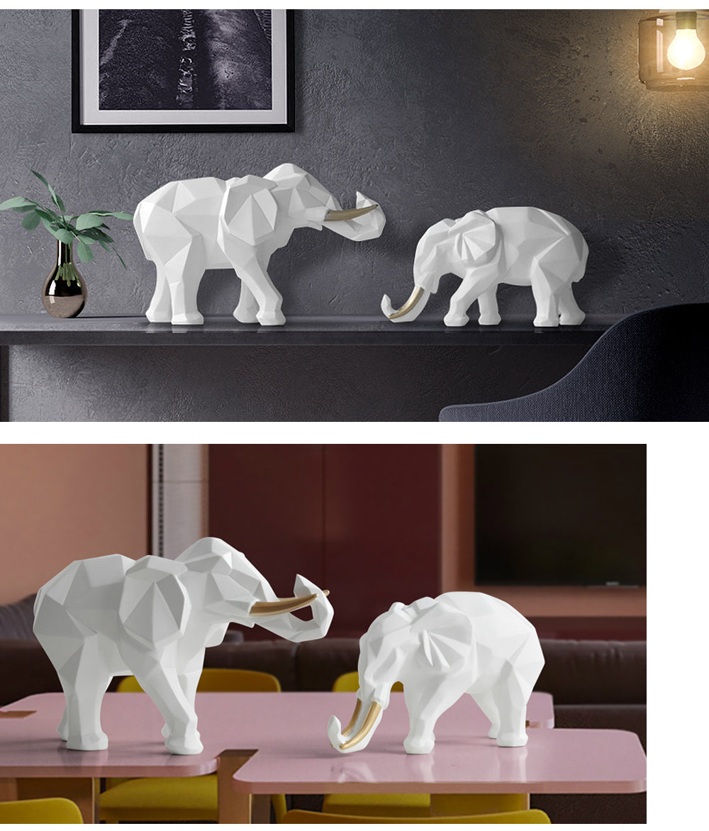 Sikunuo | Elegant Resin Modern Elephant Statue