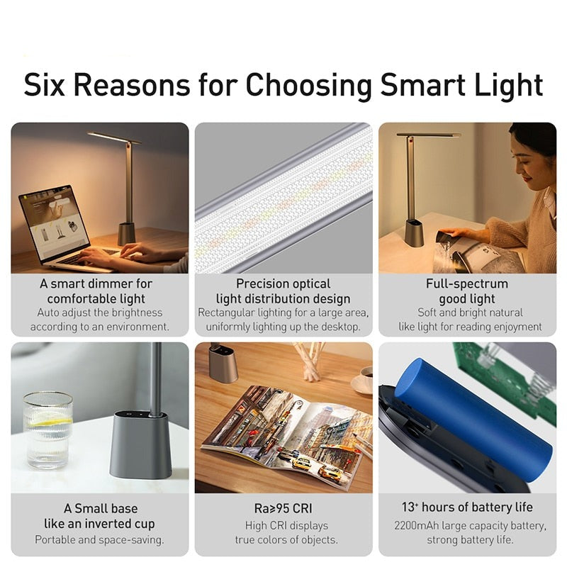 Sikunuo | Elegant Eye Protect Dimmable Smart Desk Lamp