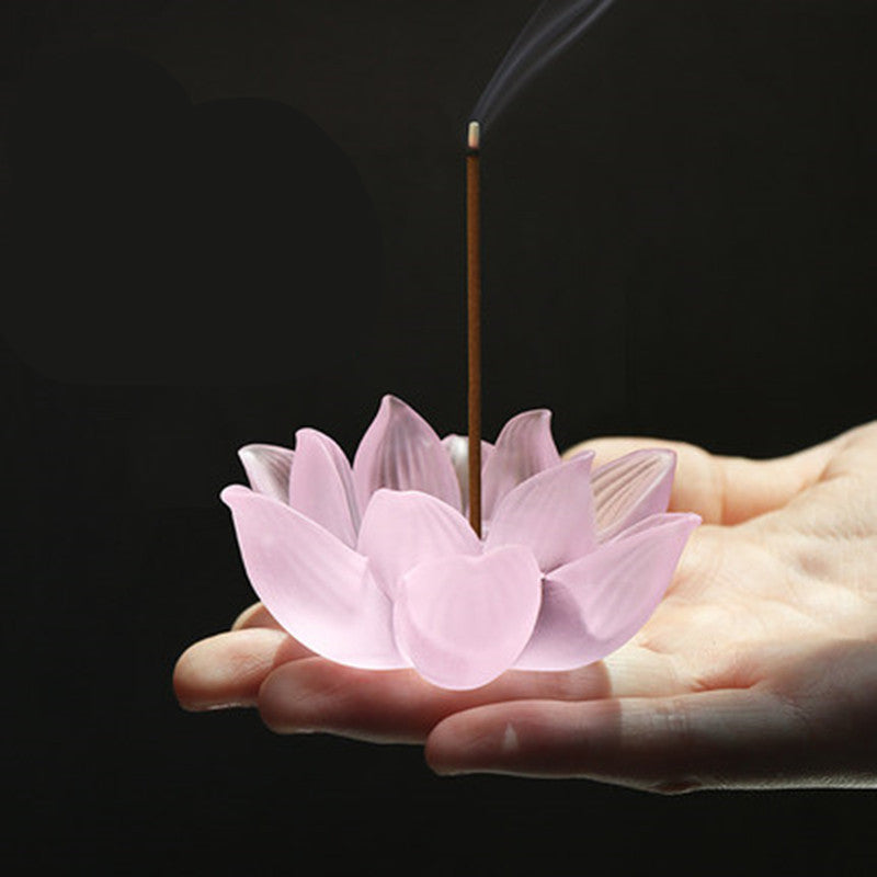 Sikunuo | Aromatherapy Colored Glaze Lotus Incense Burner