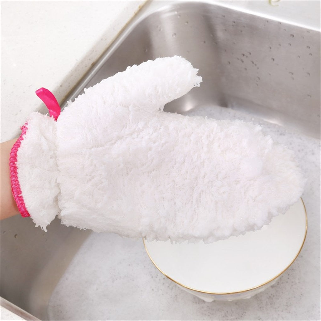 Sikunuo | Reusable Waterproof Fiber Dishwashing Gloves