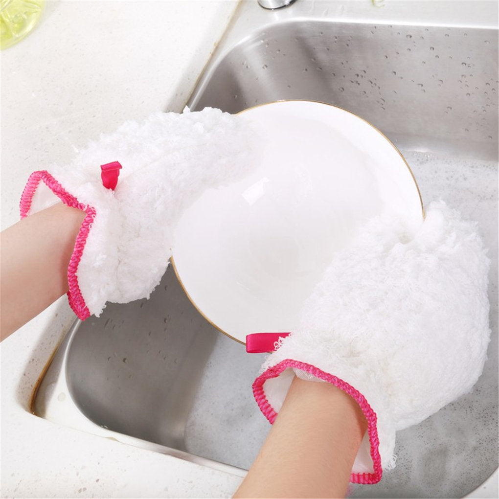 Sikunuo | Reusable Waterproof Fiber Dishwashing Gloves