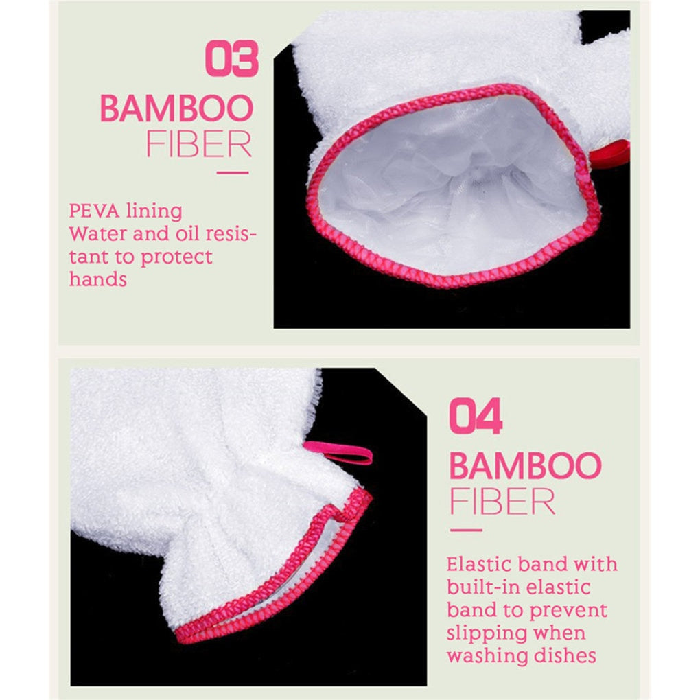 Sikunuo | Reusable Waterproof Fiber Dishwashing Gloves