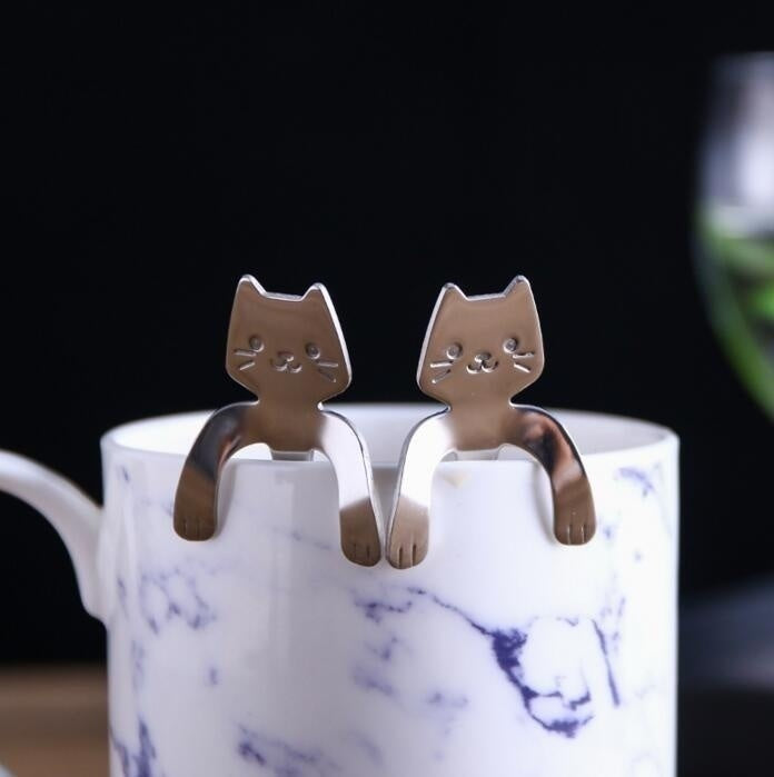 Sikunuo | Cute Cat Long Handle Tea Spoon
