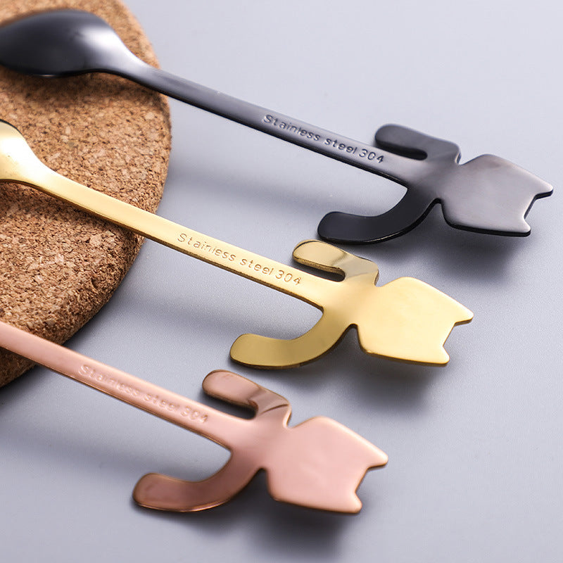 Sikunuo | Cute Cat Long Handle Tea Spoon