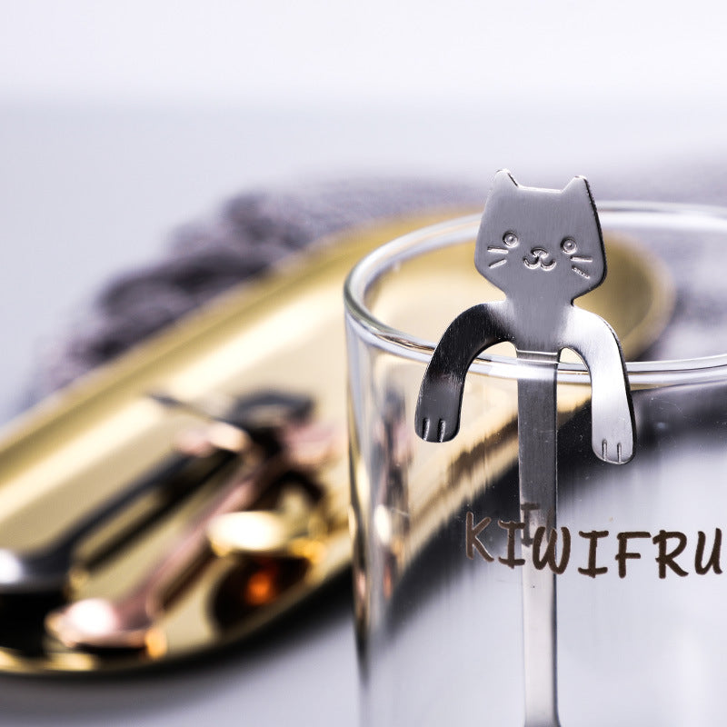 Sikunuo | Cute Cat Long Handle Tea Spoon