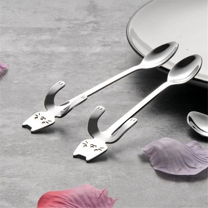 Sikunuo | Cute Cat Long Handle Tea Spoon