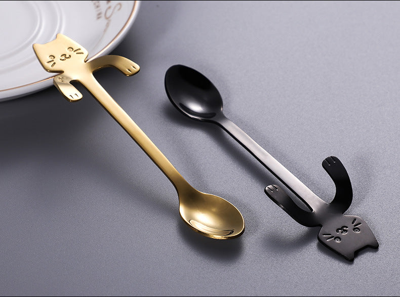 Sikunuo | Cute Cat Long Handle Tea Spoon