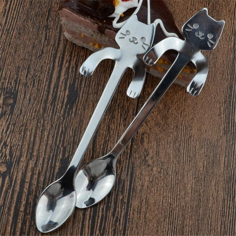 Sikunuo | Cute Cat Long Handle Tea Spoon