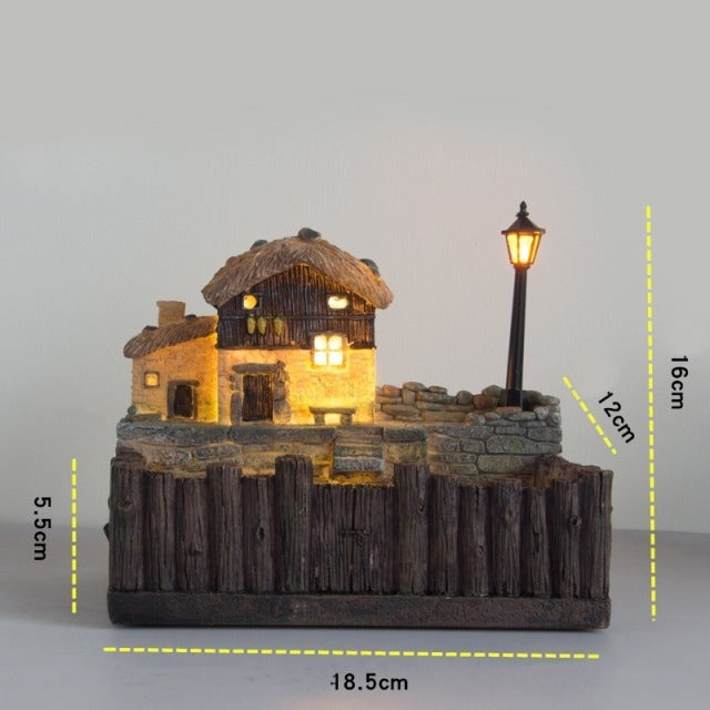 Sikunuo | Resin Creative Landscape Cozy House Plants Vase