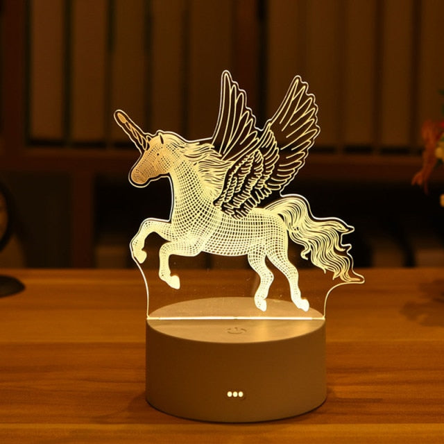 Sikunuo | 3D Creative Animals Bedside LED Night Lamp