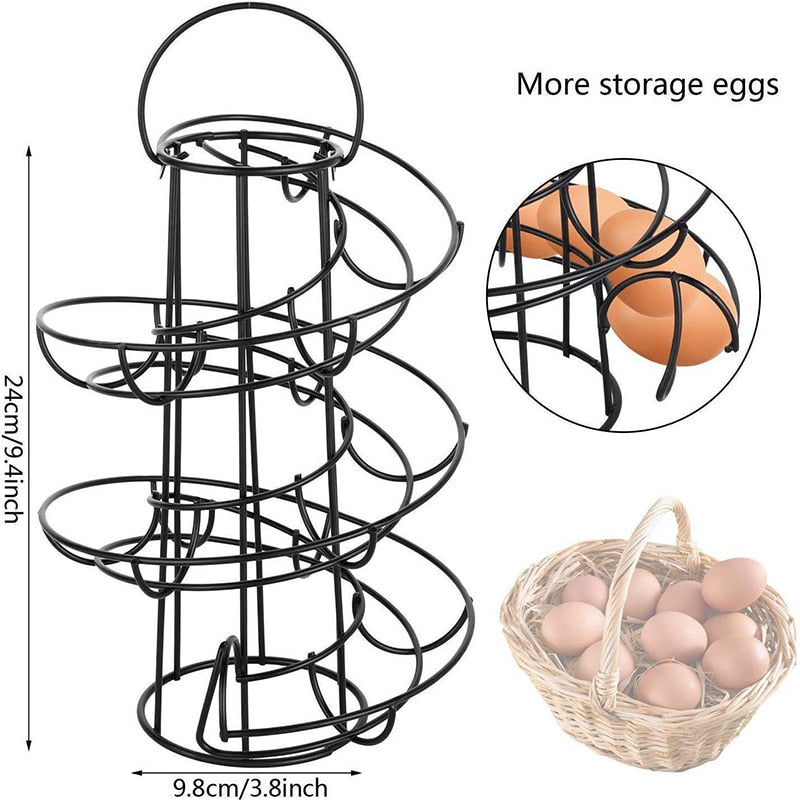 Sikunuo | Creative Spiral Egg Dispenser Storage Rack