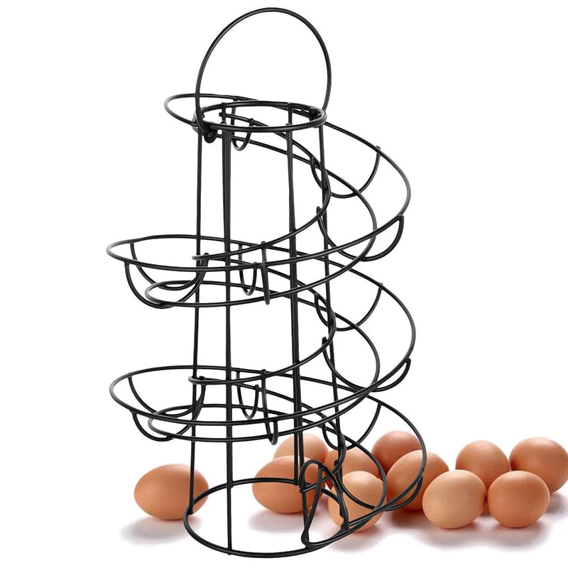 Sikunuo | Creative Spiral Egg Dispenser Storage Rack
