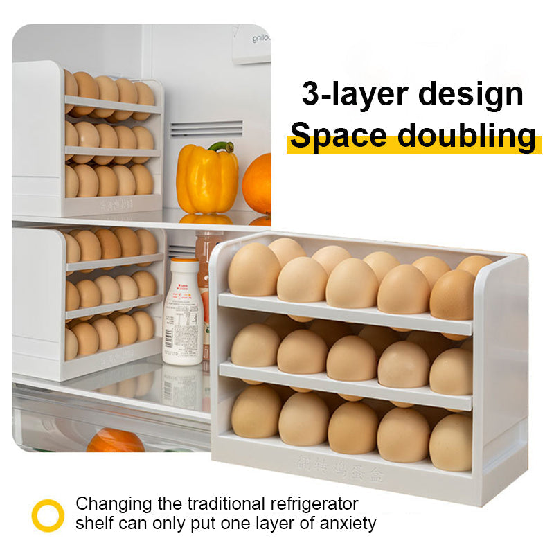 Sikunuo | Multi-Layer Practical Egg Fridge Organizer Box