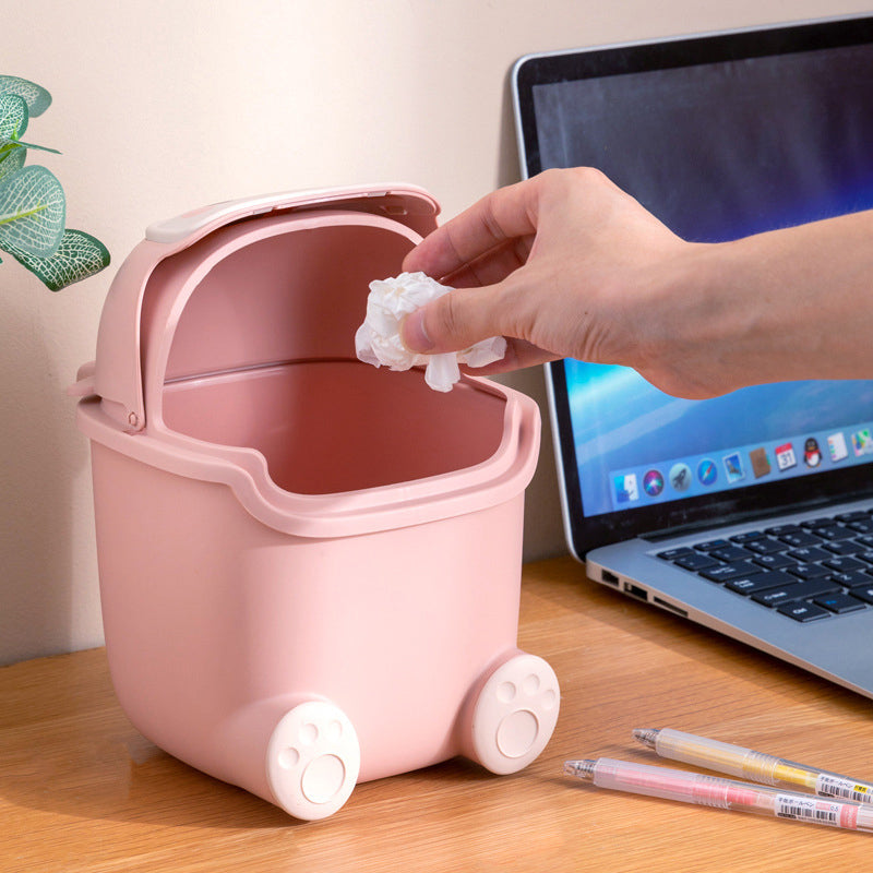 Sikunuo | Lazy Penguin Office Mini Trash Can