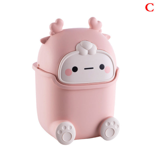 Sikunuo | Lazy Penguin Office Mini Trash Can
