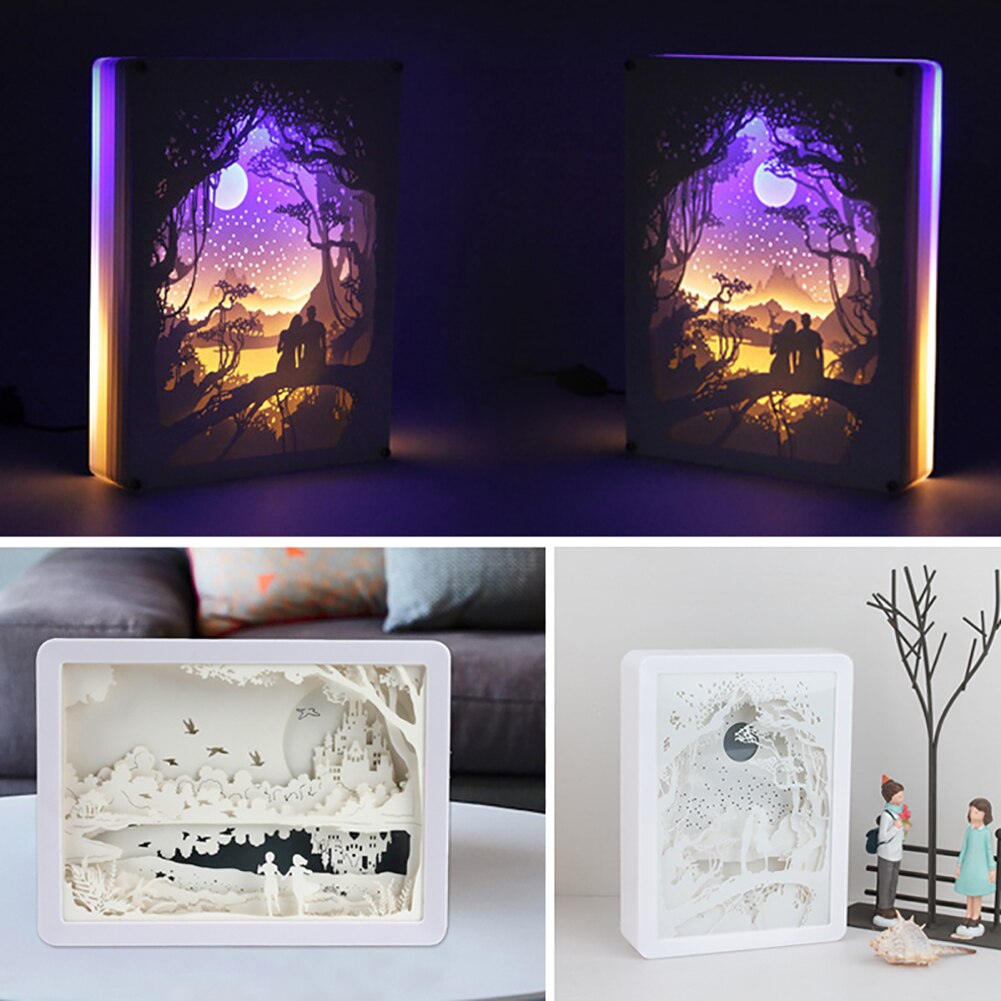Sikunuo | Creative 3D Paper Box LED Night Lamp