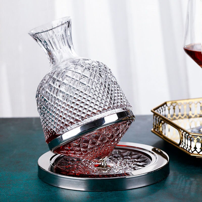 Sikunuo | Elegant Crystal Spinning Glass Wine Decanter
