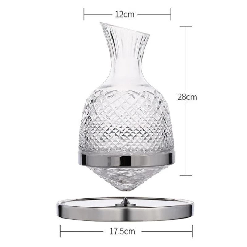 Sikunuo | Elegant Crystal Spinning Glass Wine Decanter
